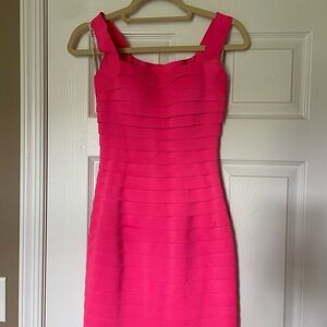 Hot Pink - Sherri Hill - size 2 bandage cocktail - prom - pageant